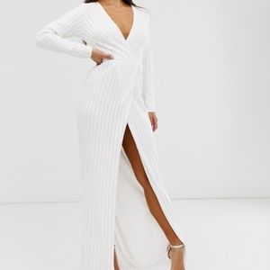 NWT Club L London sequin wrap dress